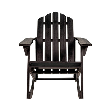 Kiawah Outdoor Patio Classic Acacia Wood Adirondack Rocking Chair